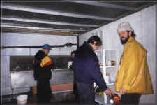 Morten Creek crew placing eggs at hatchery